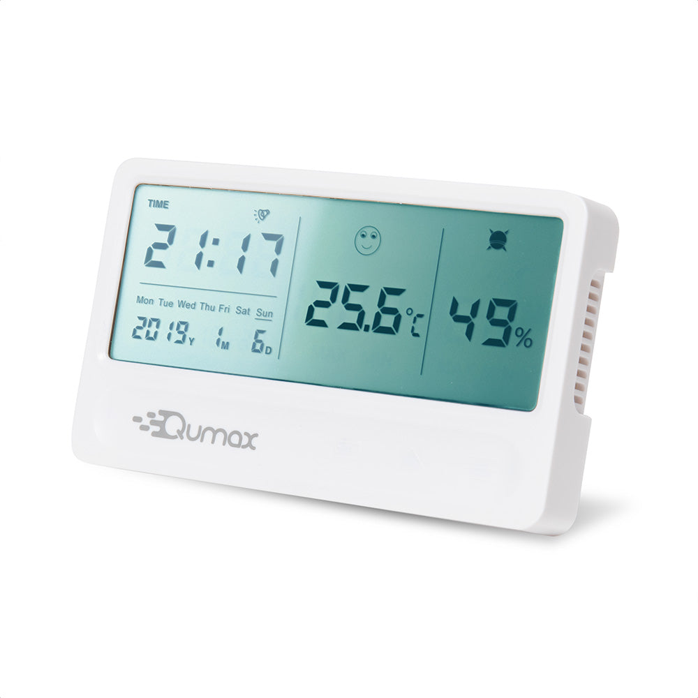 Qumax Digitale Hygrometer - Thermometer voor binnen  - Wit
